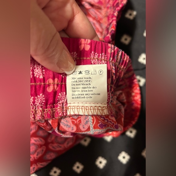 Bohemian Patchwork Wide-Leg Pants- size l/xl - Picture 7 of 7